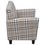 vidaXL Fauteuil avec coussin Crème Tissu