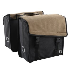 Willex sacoche double de vélo 101 toile 30 l marron et noir