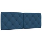 vidaXL Coussin de tête de lit bleu 140 cm tissu