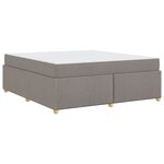 vidaXL Cadre de lit avec matelas Taupe 180 x 200 cm tissu