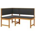 vidaXL Ensemble de banc de jardin 4 Pièces Marron Bois d'acacia massif
