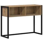 vidaXL Table d'appoint avec stockage Chêne artisan 100 x 36 x 75 cm