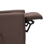 vidaXL Fauteuil de massage Taupe Tissu