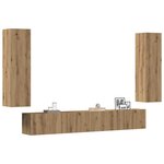 vidaXL Meubles TV muraux 4 Pièces chêne artisanal bois d'ingénierie