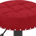 vidaXL Tabourets de bar lot de 2 rouge bordeaux velours