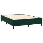 vidaXL Sommier à lattes de lit et matelas Vert foncé 140x200cm Velours