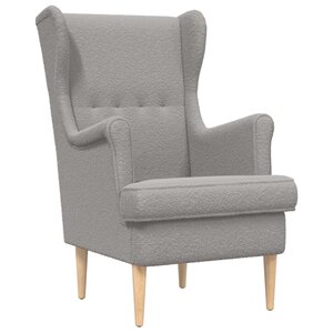 vidaXL Fauteuil Gris clair Bouclé