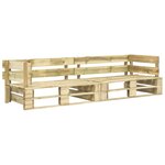 Vidaxl canapés de jardin palette 2 pièces avec coussins sable pinède