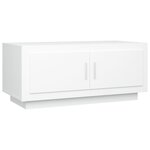 vidaXL Table basse blanc 102x50x45 cm bois d'ingénierie