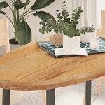 vidaXL Dessus de table 120x60x4 cm bois de chêne massif ovale