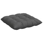 vidaXL Coussins de siège 2 Pièces Gris foncé 40 x 40 x 6 cm tissu