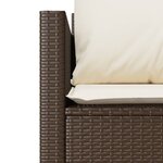 vidaXL Ensemble de bistro 3 Pièces avec coussins marron résine tressée