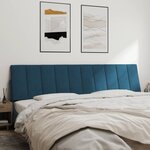 vidaXL Coussin de tête de lit Hanko bleu 200 cm velours