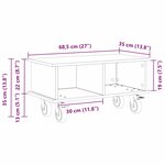 vidaXL Meuble TV Blanc 68 5 x 35 x 35 cm Bois d'ingénierie