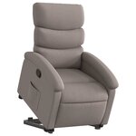 vidaXL Fauteuil inclinable taupe tissu