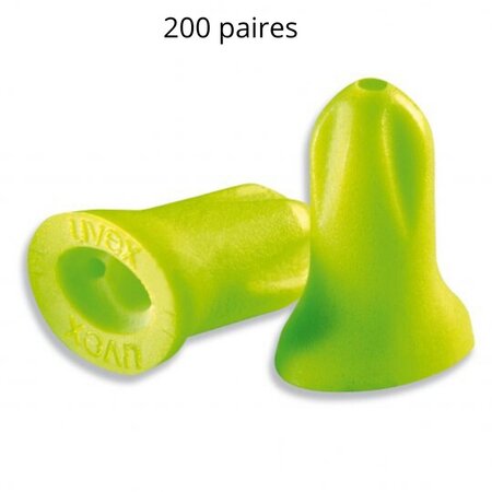 Bouchons d'oreille à usage unique uvex hi com  lemon  200 paires