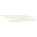vidaXL Auvent Rétractable Crème 300 x 250 cm Tissu  Métal
