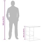 vidaXL Table d'appoint Blanc 55x36x59 5 cm Bois d'ingénierie