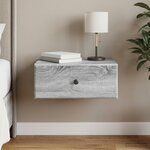 vidaXL Cabinet de chevet mural Sonoma gris 49 x 34 5 x 20 cm