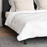 vidaXL Couette avec oreiller 3 Pièces Blanc Microfibre