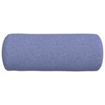 vidaXL Coussins d'accent 2 Pièces Bleu denim Ø 15 x 40 cm tissu