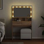 vidaXL Table de Toilette chêne artisanal 80 x 41 x 134.5 cm