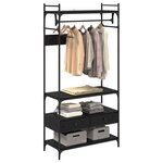 vidaXL Armoire Chêne noir 89 x 39 x 184.5 cm Bois d'ingénierie