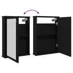 vidaXL Armoire à miroir de salle de bain chêne noir bois ingénierie