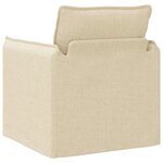 vidaXL Canapé Crème 195 x 82 x 85 cm tissu