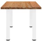 vidaXL Table à manger marron clair bois de chêne massif rectangulaire