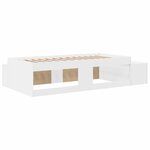 vidaXL Cadre de lit avec rangement Blanc 75 cm Bois d'ingénierie