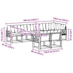 vidaXL Ensemble de canapés d'extérieur 8 Pièces Blanc et noir