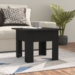 vidaXL Table basse noir 55x55x42 cm bois d'ingénierie