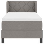 vidaXL Lit boxspring avec matelas avec matelas Taupe 80 x 200 cm tissu