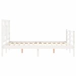 vidaXL Cadre de lit sans matelas blanc 120x200 cm bois massif