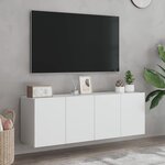 vidaXL Meubles TV muraux 2 Pièces blanc 60x30x41 cm