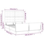vidaXL Cadre de lit sans matelas vert foncé 140x190 cm velours
