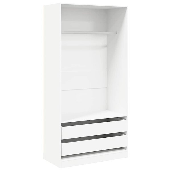 vidaXL Garde-robe Blanc 100x50x200 cm Bois d'ingénierie