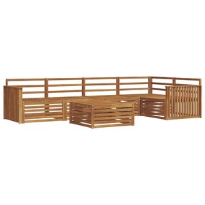 vidaXL Ensemble de canapés d'extérieur 6 Pièces Naturel