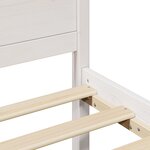 vidaXL Cadre de lit Blanc Bois de pin massif 160 x 200 cm Durable