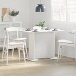Table à manger vidaXL Blanche 110x60x75 cm en bois d'ingénierie
