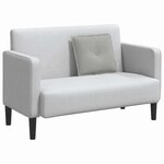 vidaXL Coussin de Dos Gris clair 50 x 45 cm Tissu en microfibre