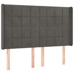 vidaXL Sommier à lattes de lit matelas et LED Gris foncé 140x200 cm