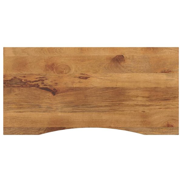 vidaXL Dessus de bureau avec courbe 120x50x2 5 cm manguier massif brut