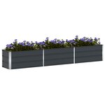 vidaXL Jardinière Anthracite 480 x 50 x 45 cm Acier galvanisé