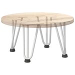 vidaXL Pieds en épingle à cheveux pour table basse 4 pièces Blanc 20 cm Acier massif