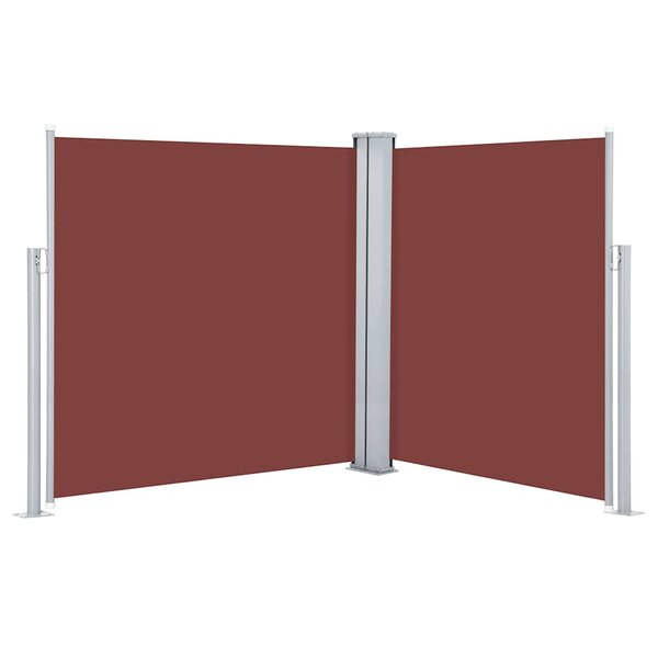 vidaXL Auvent latéral rétractable Marron 140 x 600 cm