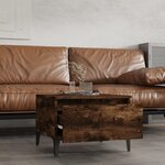 vidaXL Table d'appoint Chêne fumé 50x46x35 cm Bois d'ingénierie