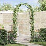 vidaXL Arche de jardin Floral Vert 115 x 37 x 231 cm