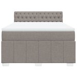 vidaXL Sommier à lattes de lit avec matelas Taupe 140x190 cm Tissu